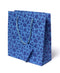 Set of Six 10" x 6" Recycled Cotton Gift Bags Tag Blue Circles Design Arcadia Home
